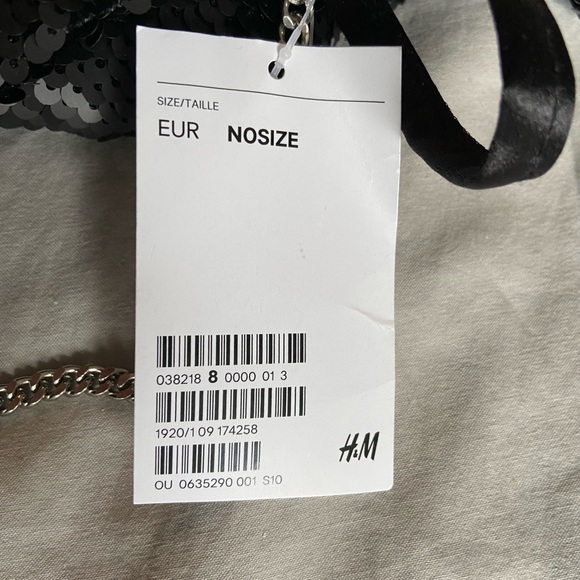 H&M Black Sequin Convertible Purse NWT - Picture 4 of 4